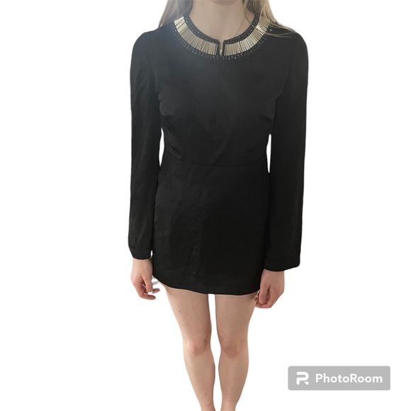 Tory Burch Satin Beaded Neckline Mini Dress/Tunic - Picture 2 of 11